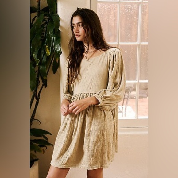Free People Get Obsessed Babydoll Mini Dress - Picture 1 of 2